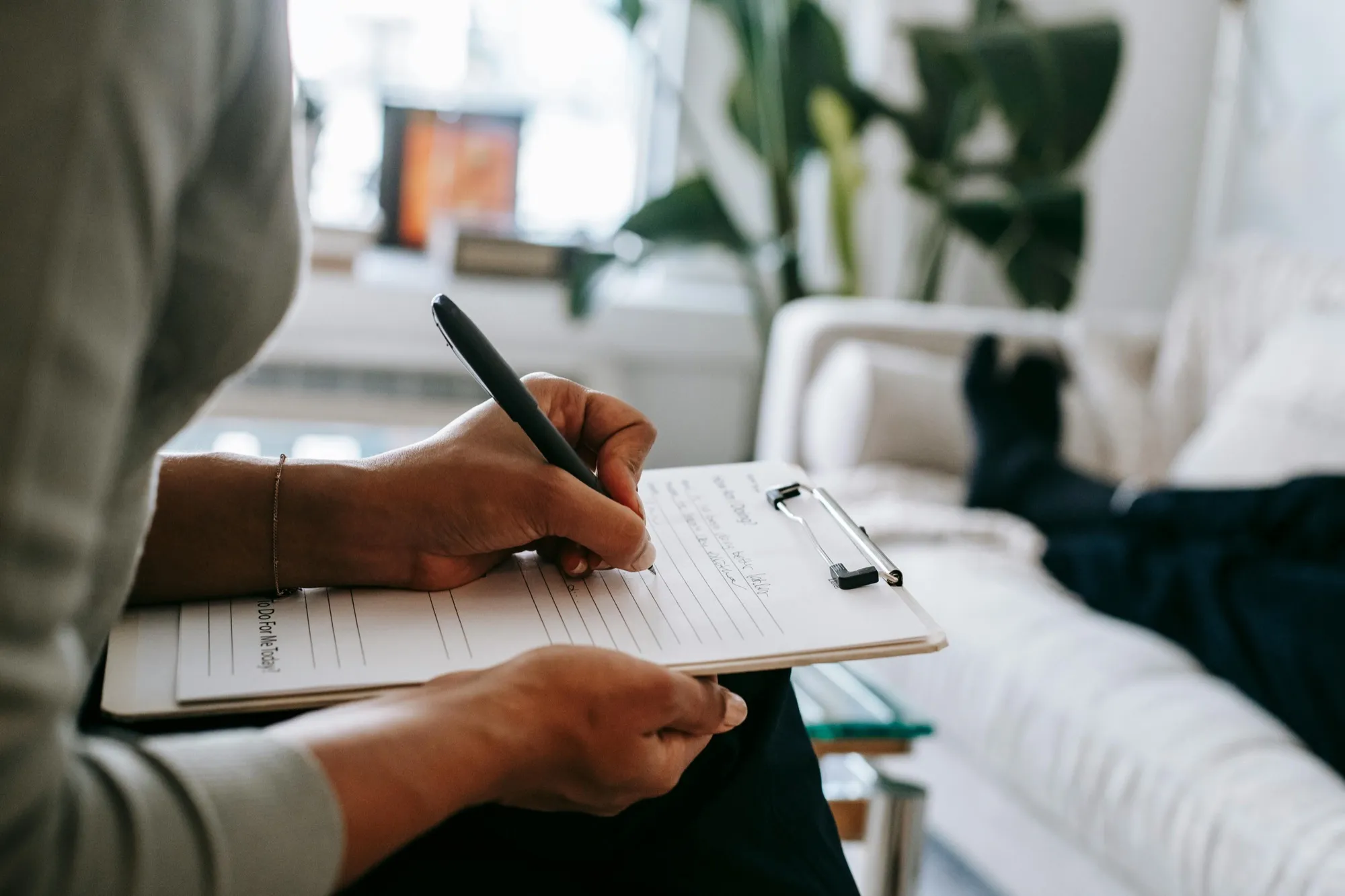 Non-binary person in a clinical consultation